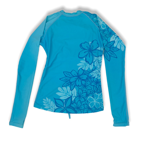 Dakine Rashguard Top Blue Flora Size Small - Picture 4 of 8